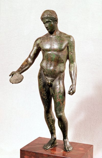Statue eines Epheben, der eine Libation macht von Roman